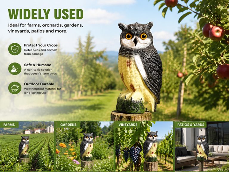 Head Moveable Plastic Owl Bird Control | Haierc PCO